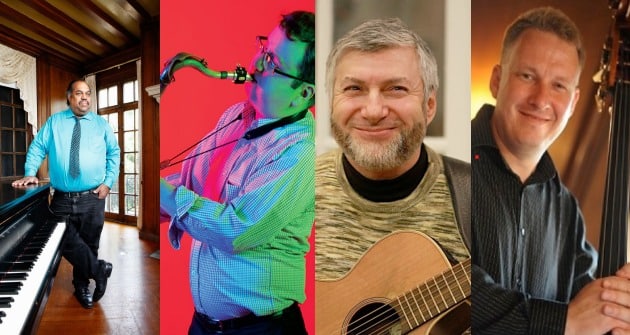 Photos of Seth Kibel, Music Pilgrim Trio & Daryl Davis.