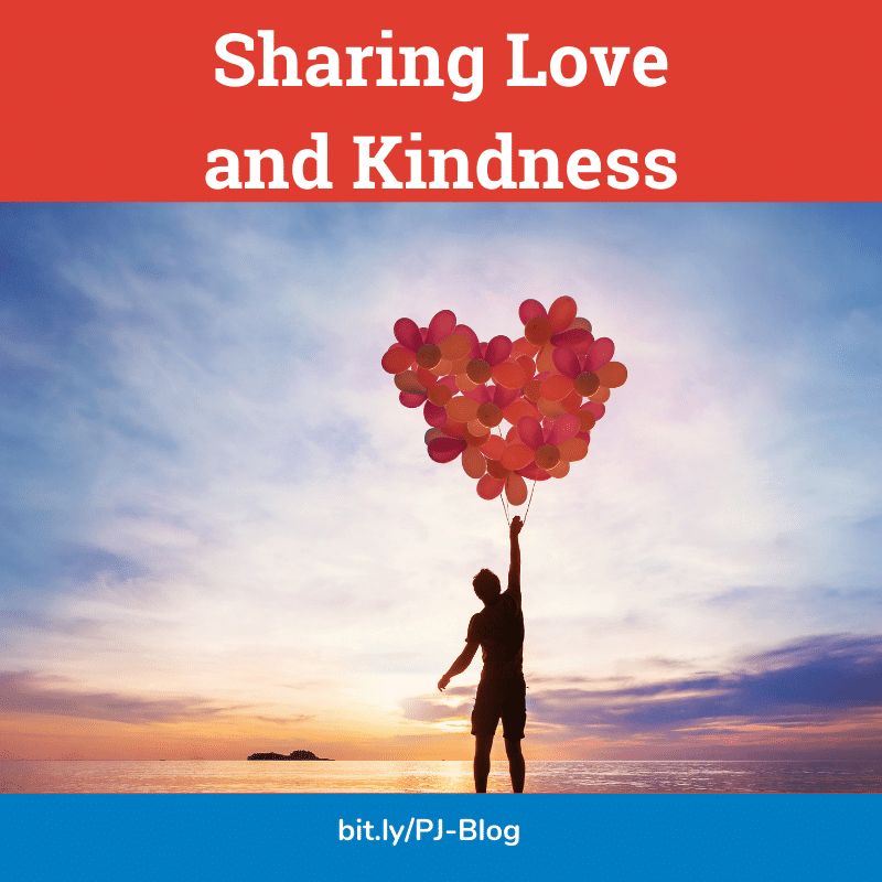 Sharing Love and Kindness February 2024 blog post graphic